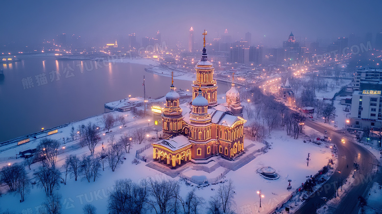 冬天冰雪节雪景旅游度假图片