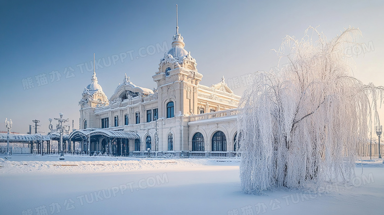 冬天冰雪大世界雪景旅游度假图片