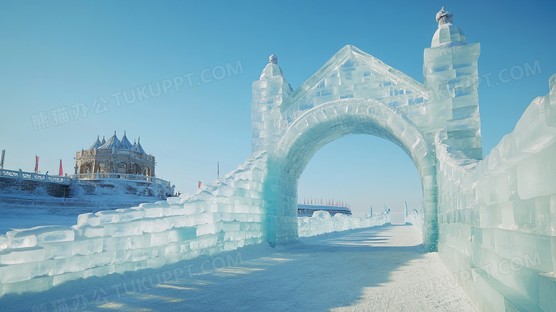 冬季旅游胜地哈尔滨冰雪大世界图片