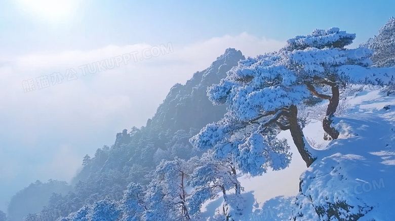 冬季旅游环山景区雪景图片