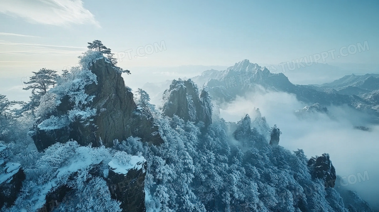 冬季旅游环山景区雪景图片