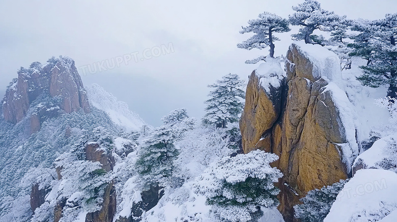 冬季旅游环山景区雪景图片