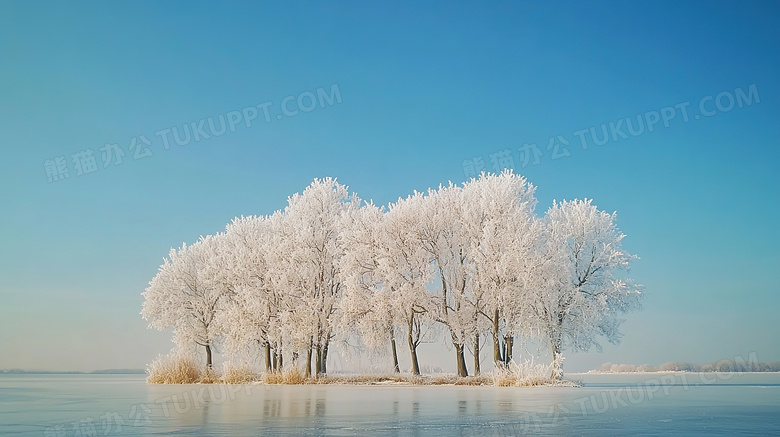 冬季旅游胜地吉林雾凇岛雪景景观图片