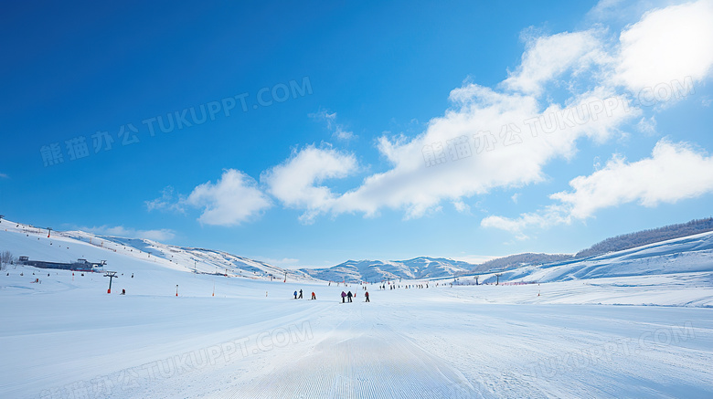 冬季旅游胜地亚布力滑雪场雪景概念图片