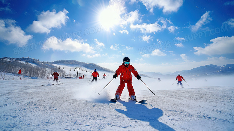 冬季旅游胜地亚布力滑雪场雪景概念图片