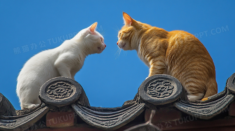 小猫治愈系唯美风景图片