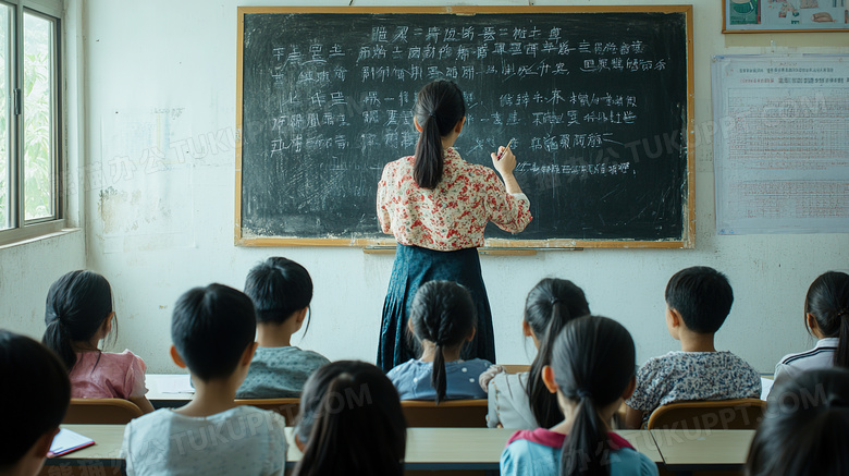 老师和学生上课图片