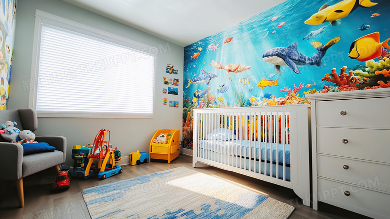 婴儿房间场景图片