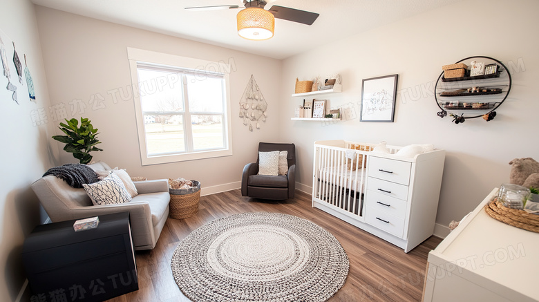 婴儿房间场景图片