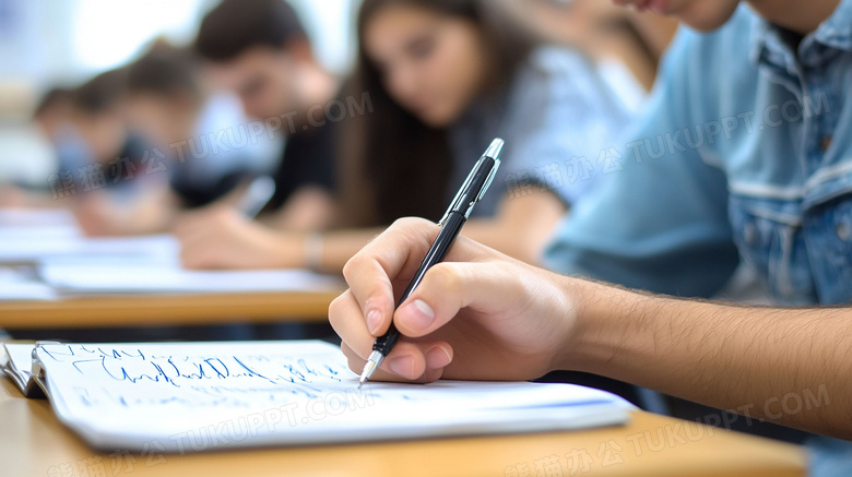 学生学习写字图片