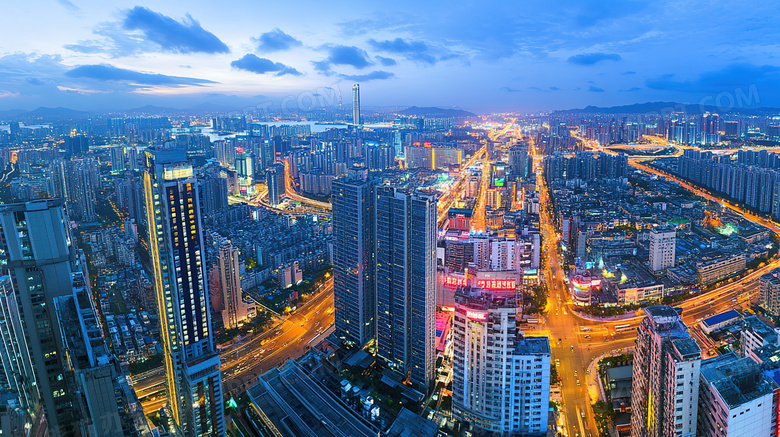 城市夜间夜晚景色景观图片