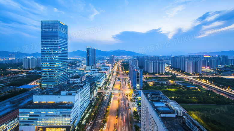 城市夜间夜晚景色景观图片