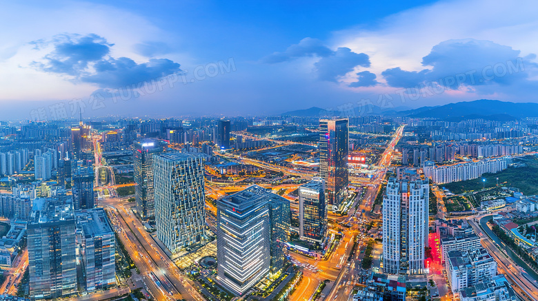 城市夜间夜晚景色景观图片