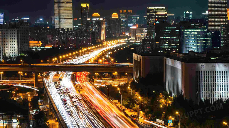 城市夜间夜晚景色景观图片