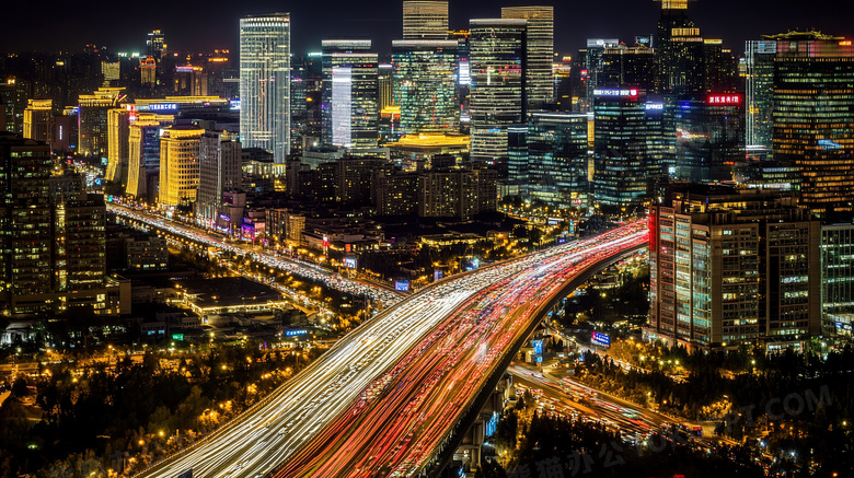 城市夜间夜晚景色景观图片