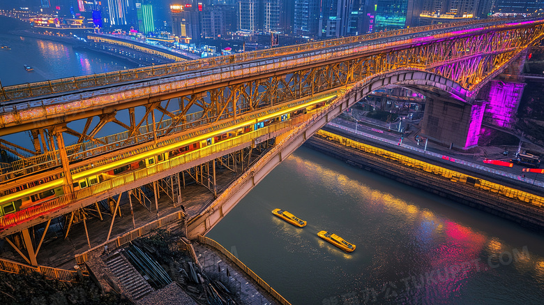 城市夜间夜晚景色景观图片