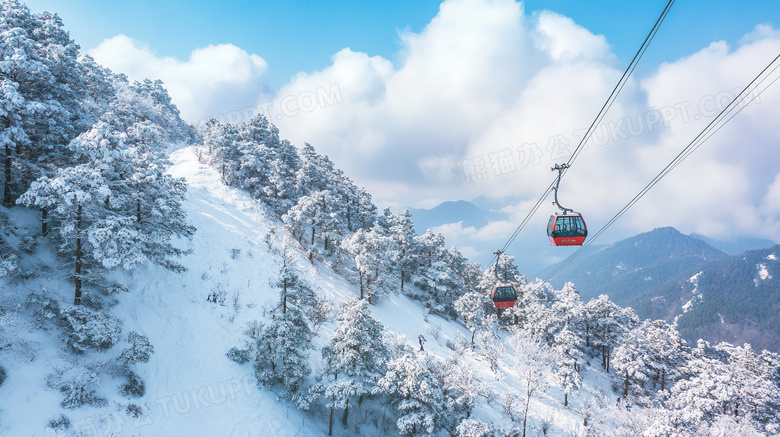 冬季户外旅游胜地雪山图片