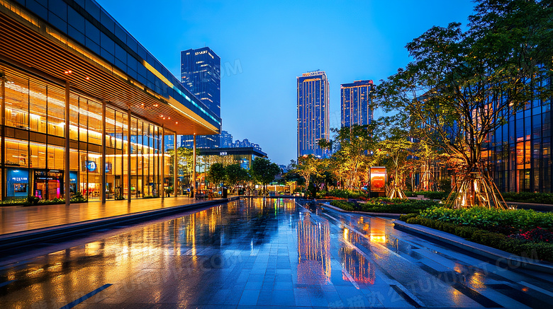 城市夜景城市景观夜晚城市景色城市灯火图片