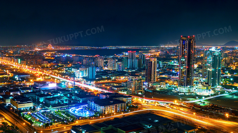 城市夜景城市景观夜晚城市景色城市灯火图片