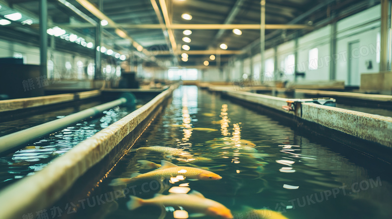 室内渔业养鱼水族生物养殖厂图片