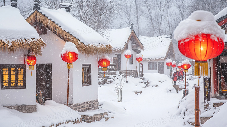 雪乡建筑风景图片