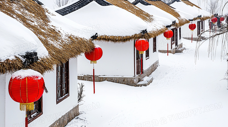 雪乡建筑风景图片