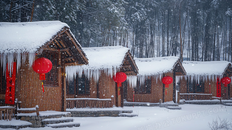 雪乡建筑风景图片