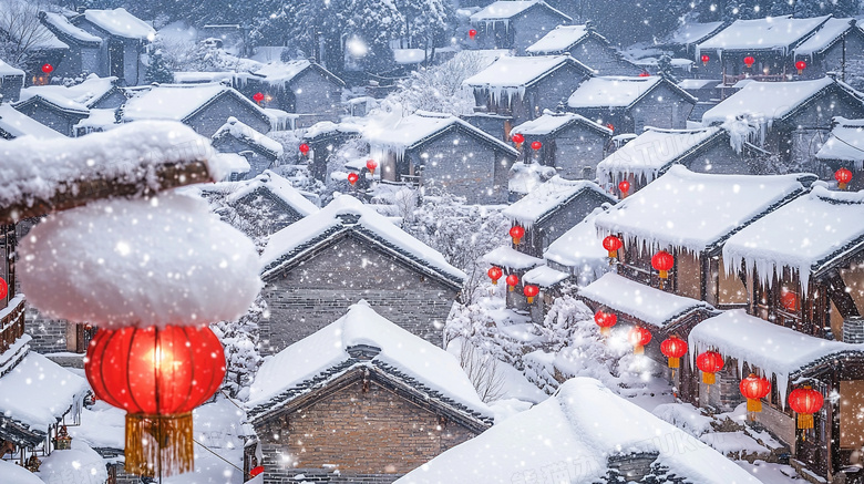 雪乡建筑风景图片