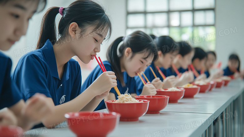 学生用餐食堂图片