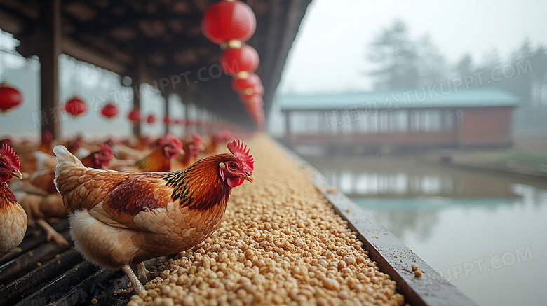 养鸡场家禽动物图片