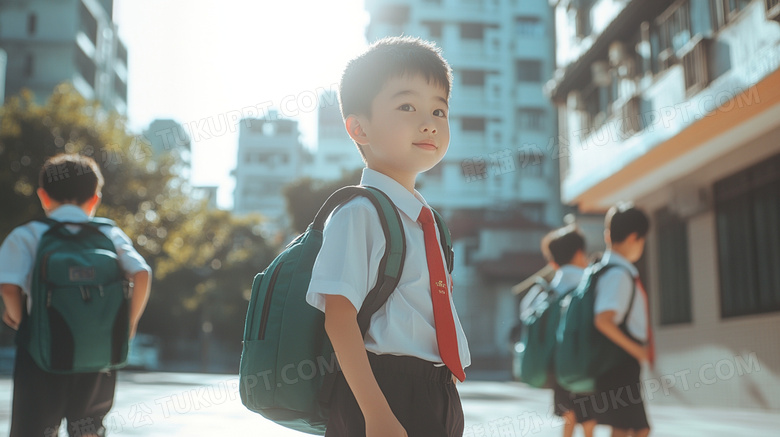 幼儿园小朋友上学场景教育图片