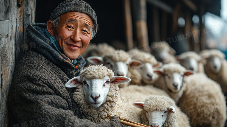 养羊场动物羊图片