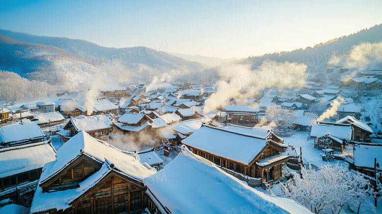 延吉乡村冬季旅游风景图片