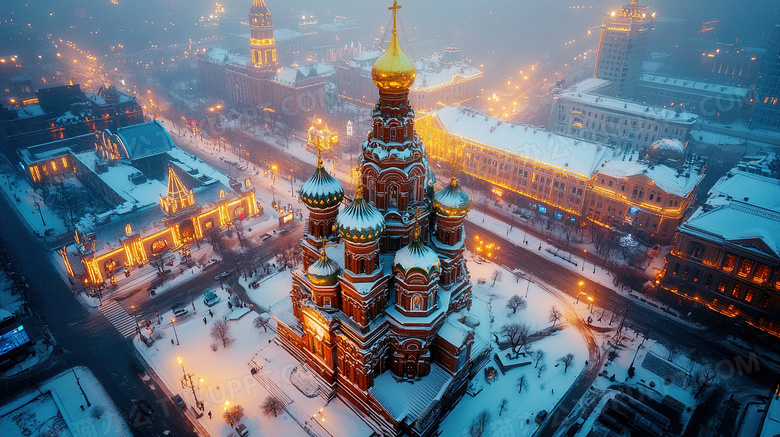 冰雪大世界冬季旅游风景图片