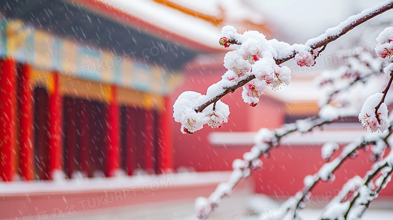 北京古建筑冬季旅游风景图片