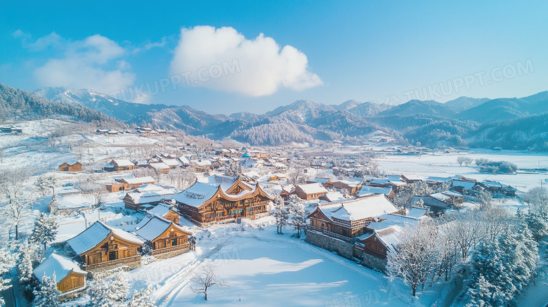 延吉乡村冬季旅游风景图片