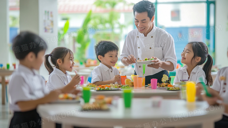 学生就餐食堂餐厅就餐场所图片