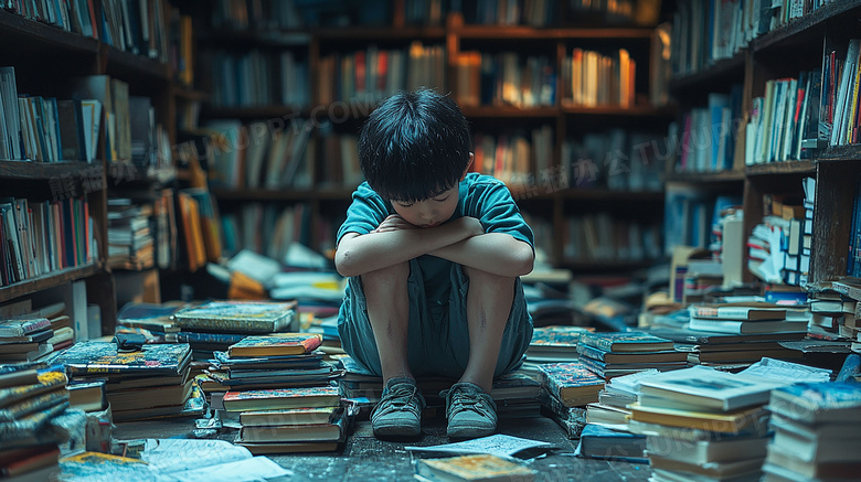 忧郁抑郁症患者学生抑郁图片
