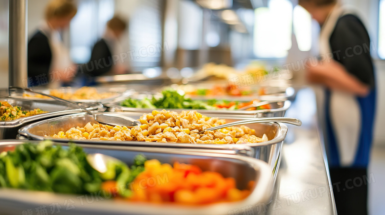 学校食堂打饭窗口图片