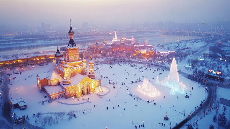 哈尔滨冬季旅游城市图片