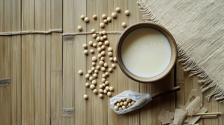 食物豆类豆浆图片