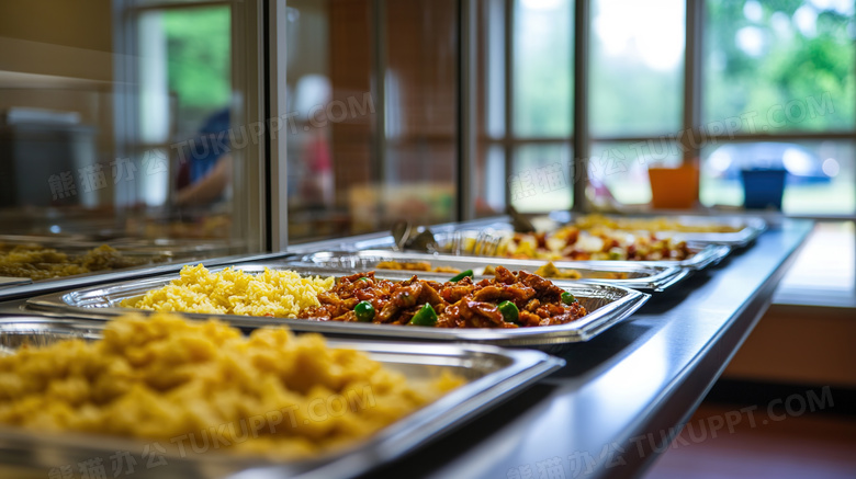 学校食堂打饭打菜窗口图片