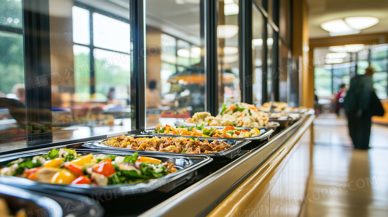 学校食堂打饭打菜窗口图片