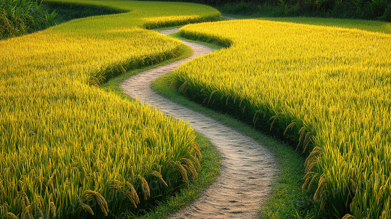 田园风光稻田风景图片