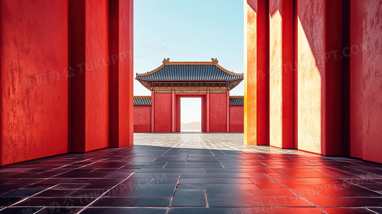 城墙故宫建筑风景城市图片