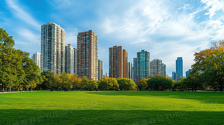 小区城市建筑风景图片