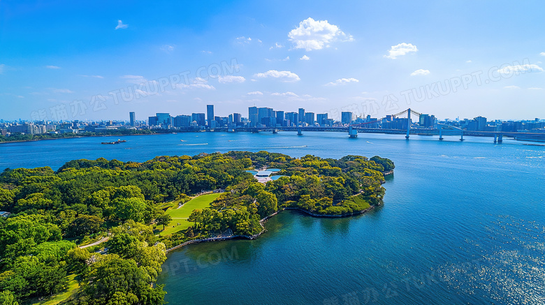 俯瞰城市建筑风景图片