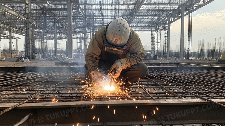 电焊工人建筑施工作业图片