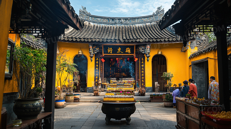 少林寺香火寺庙古代建筑图片