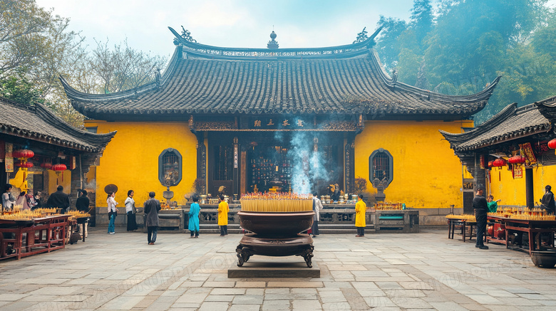 少林寺香火建筑寺庙古代建筑图片